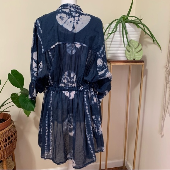 Free People Sydney Sleep Shirt in Blue sz M/L - Picture 3 of 4